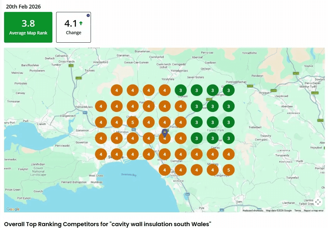 Cavity wall insulation south Wales - current ranking
