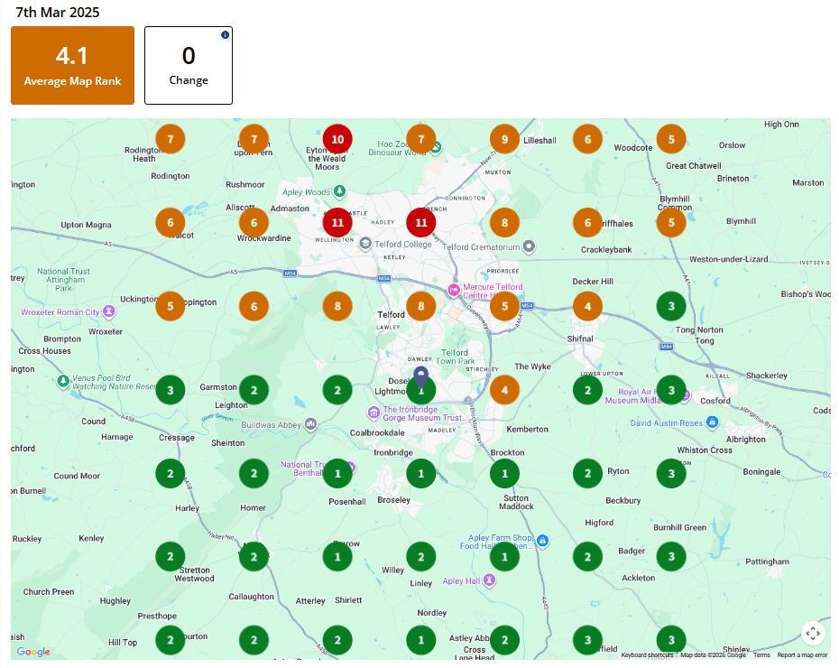 Boiler replacement Telford - previous ranking