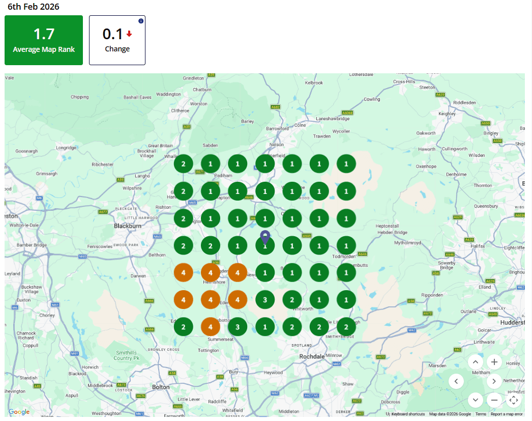 Boiler servicing Rossendale - current ranking
