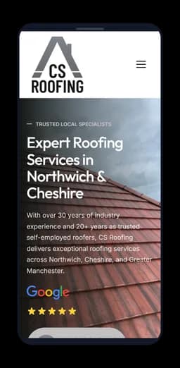 CS Roofing Services on mobile